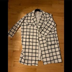 OVERSIZED CHECKERED BLAZER